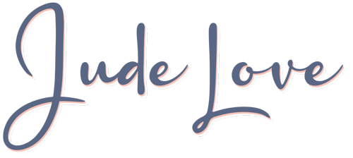 Jude Love website builder personal brand specialist logo blue text white shadow