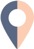 Personal Brand Pathway icon for build your brand blue and pink place marker