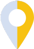 Personal Brand Pathway icon for love your brand blue and yellow place marker